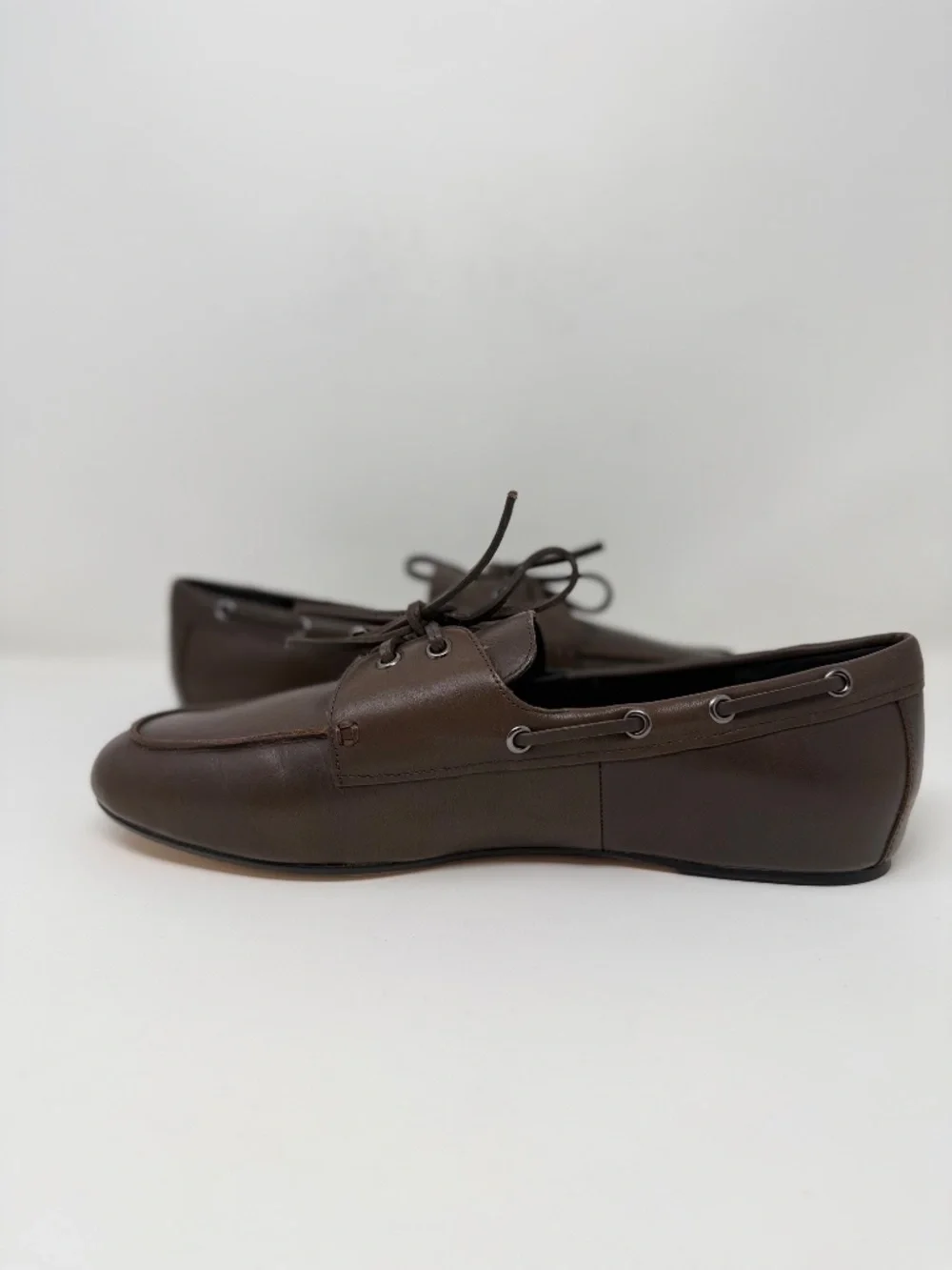 New Vince Marin Boat Shoe Brown Leather Sz 10